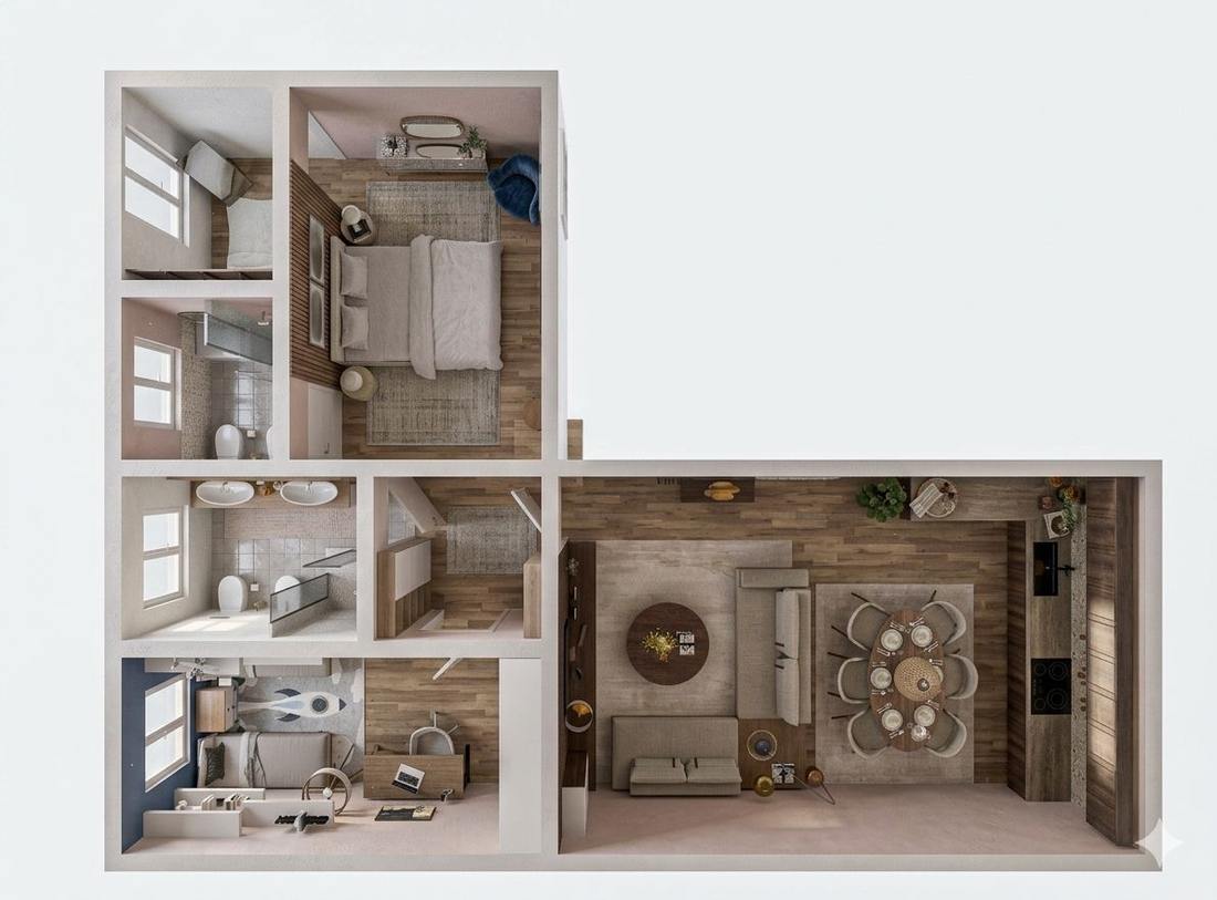 Disegno tecnico dei prospetti, Residenza Cerro Maggiore