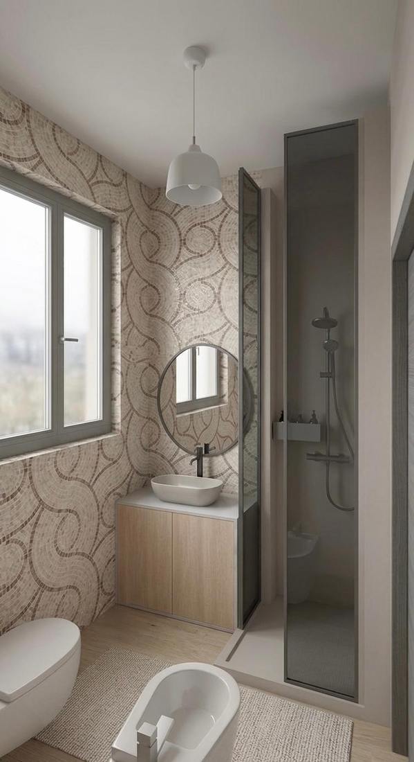 Render del bagno, Residenza Cerro Maggiore