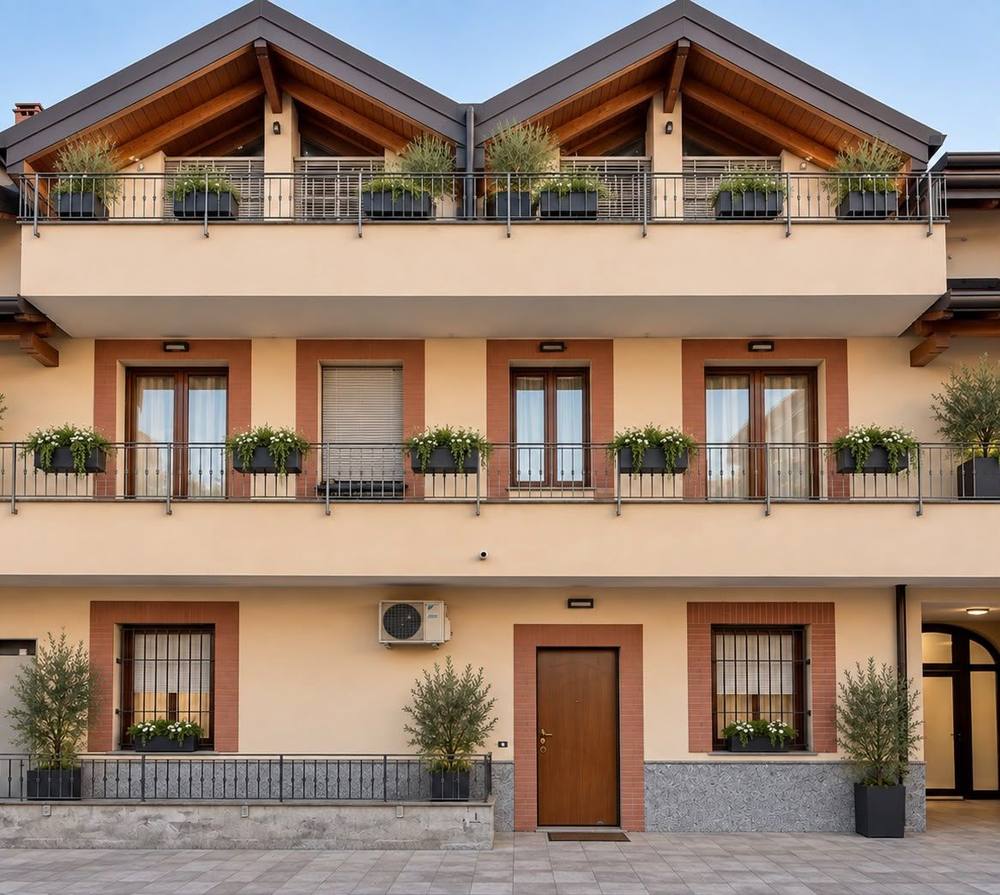 Prospetto finito con i nuovi balconi, Legnano (MI)